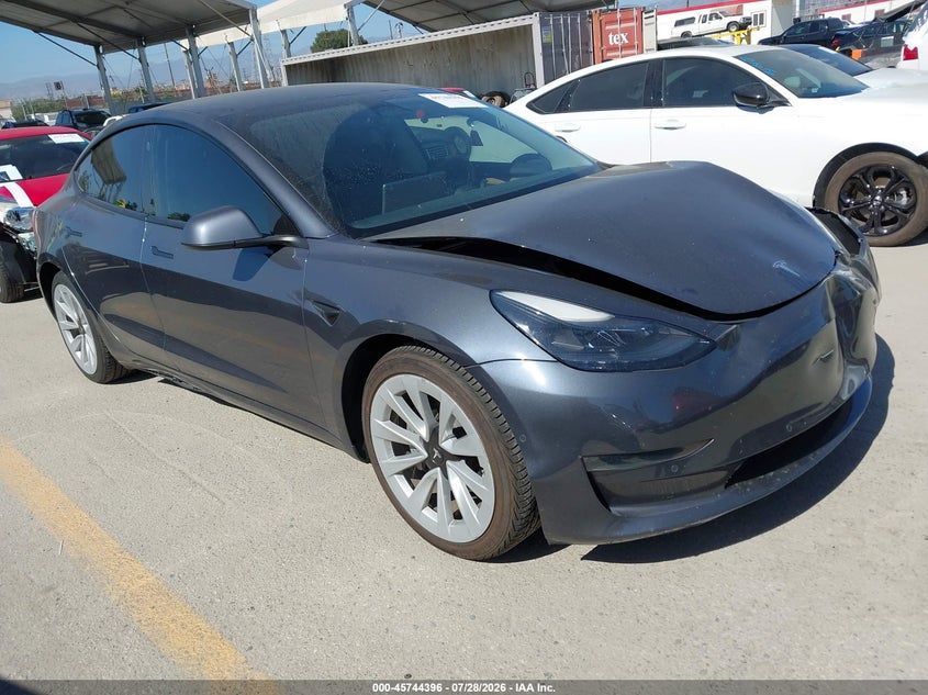 2022 Tesla Model 3 VIN 5YJ3E1EA4NF360662 IAAI salvage auction — FRONT END, Salvage Title, sold $5,700 on 2026-09-09 (photo 1)