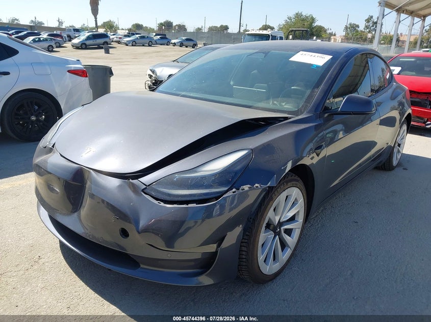 2022 Tesla Model 3 VIN 5YJ3E1EA4NF360662 IAAI salvage auction — FRONT END, Salvage Title, sold $5,700 on 2026-09-09 (photo 2)