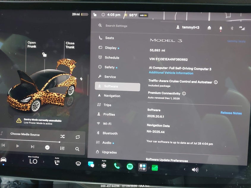 2022 Tesla Model 3 VIN 5YJ3E1EA4NF360662 IAAI salvage auction — FRONT END, Salvage Title, sold $5,700 on 2026-09-09 (photo 7)