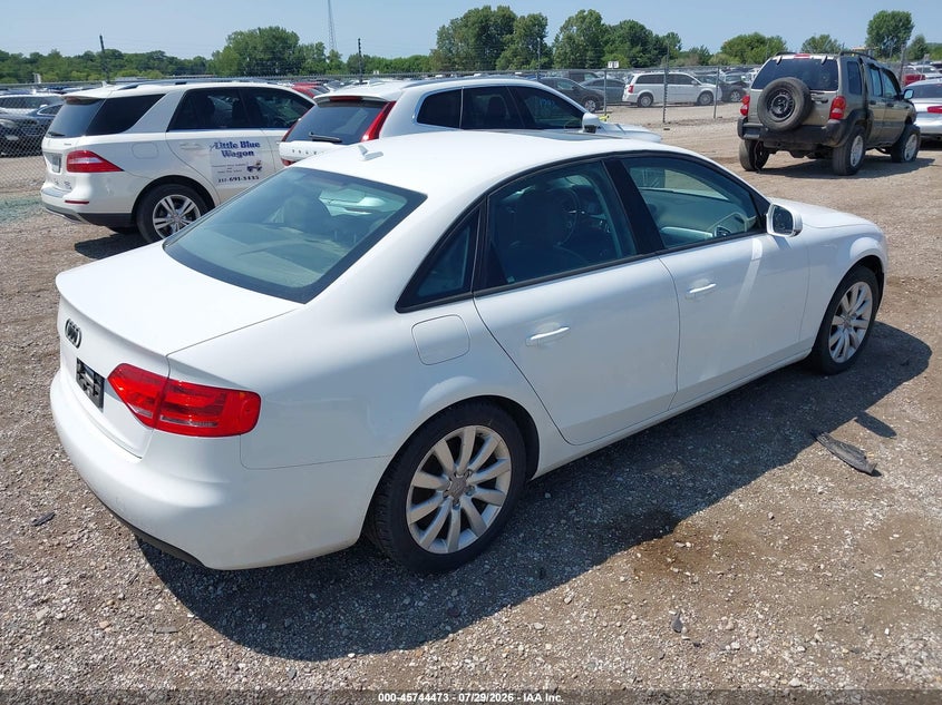 2012 Audi A4 VIN WAUBFAFLXCA114100 IAAI salvage auction — NORMAL WEAR, Clear (Illinois), sold $1,000 on 2026-08-19 (photo 4)
