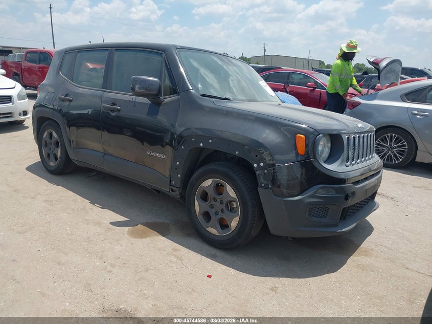 2015 Jeep Renegade VIN ZACCJAAT9FPC12441 IAAI salvage auction — LEFT SIDE, Salvage (Texas), sold $700 on 2026-08-19 (photo 1)