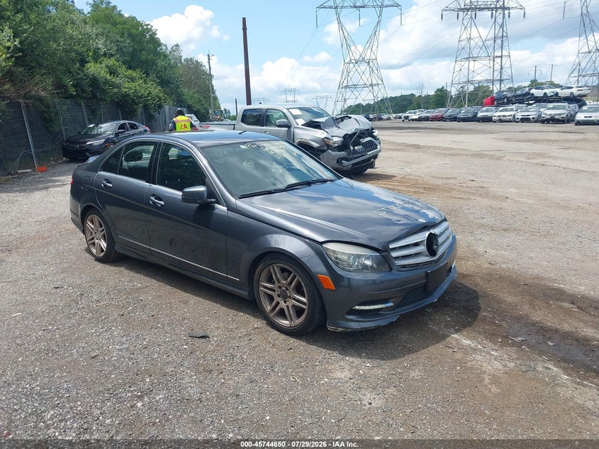 2011 Mercedes-benz C-klasse VIN WDDGF8BB3BR145824 IAAI salvage auction — FRONT END, Salvage (Pennsylvania), sold $875 on 2026-08-15 (photo 1)