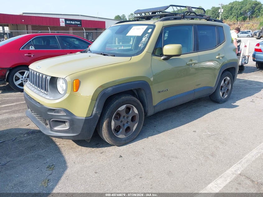 2015 Jeep Renegade VIN ZACCJABH0FPB65292 IAAI salvage auction — NORMAL WEAR, Clear (North Carolina), sold $1,400 on 2026-08-20 (photo 2)