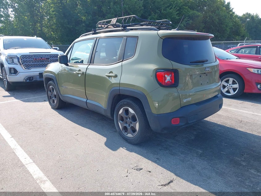 2015 Jeep Renegade VIN ZACCJABH0FPB65292 IAAI salvage auction — NORMAL WEAR, Clear (North Carolina), sold $1,400 on 2026-08-20 (photo 3)