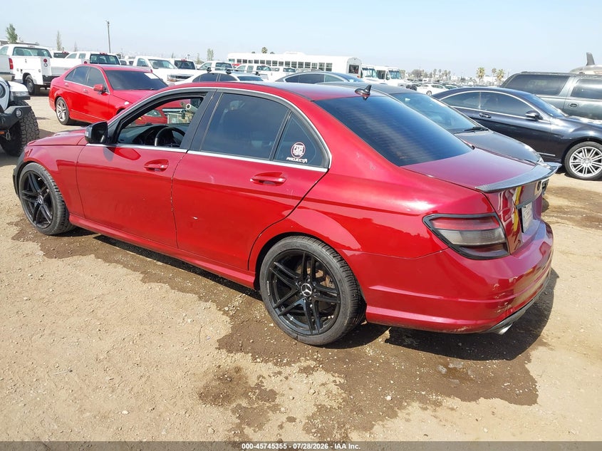 2009 Mercedes-benz C class VIN WDDGF54X89R049155 IAAI salvage auction — NORMAL WEAR, Clear (Florida), sold $375 on 2026-08-03 (photo 3)