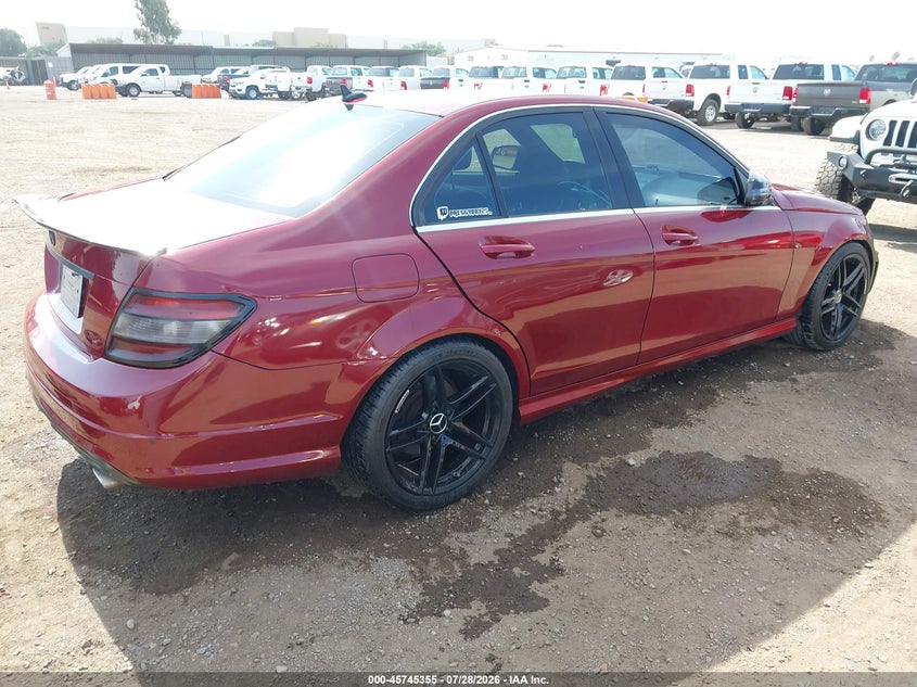 2009 Mercedes-benz C class VIN WDDGF54X89R049155 IAAI salvage auction — NORMAL WEAR, Clear (Florida), sold $375 on 2026-08-03 (photo 4)