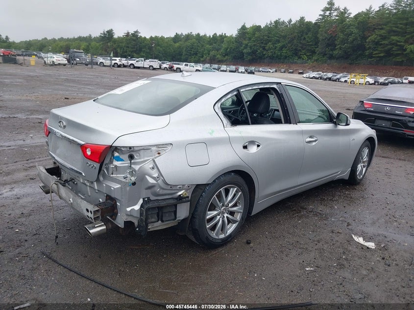 2016 Infiniti Q50 VIN JN1CV7AR1GM250079 IAAI salvage auction — REAR END, Salvage (Massachusetts), sold $2,150 on 2026-08-29 (photo 4)