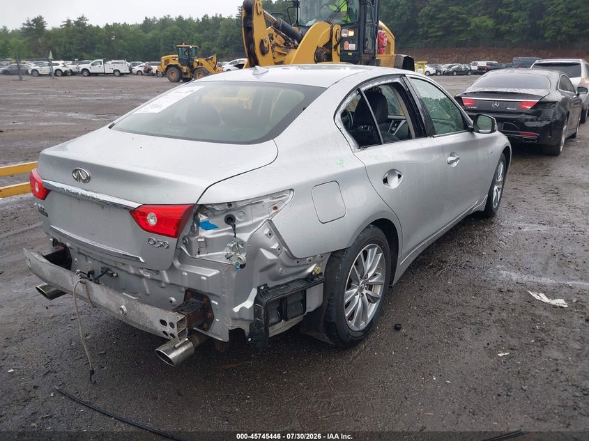 2016 Infiniti Q50 VIN JN1CV7AR1GM250079 IAAI salvage auction — REAR END, Salvage (Massachusetts), sold $2,150 on 2026-08-29 (photo 6)