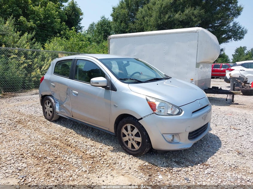 2015 Mitsubishi Mirage VIN ML32A4HJ8FH032363 IAAI salvage auction — RIGHT REAR, Wait Title, sold $875 on 2026-08-28 (photo 1)