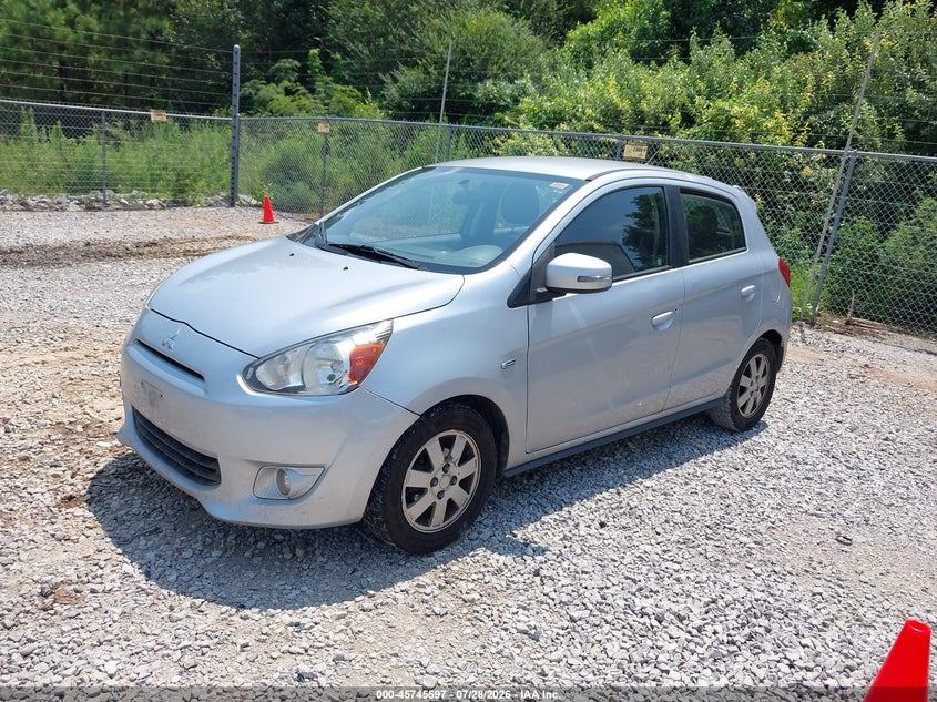 2015 Mitsubishi Mirage VIN ML32A4HJ8FH032363 IAAI salvage auction — RIGHT REAR, Wait Title, sold $875 on 2026-08-28 (photo 2)