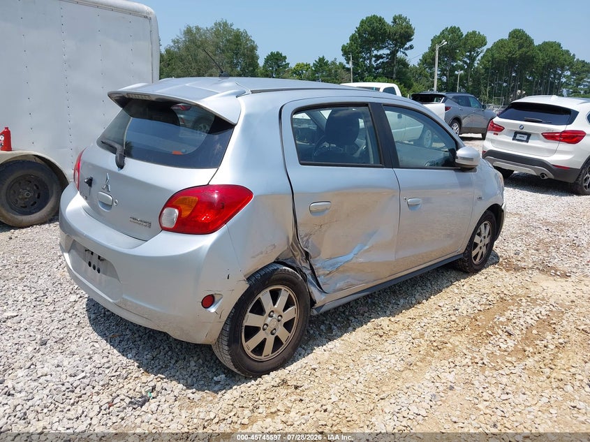 2015 Mitsubishi Mirage VIN ML32A4HJ8FH032363 IAAI salvage auction — RIGHT REAR, Wait Title, sold $875 on 2026-08-28 (photo 4)