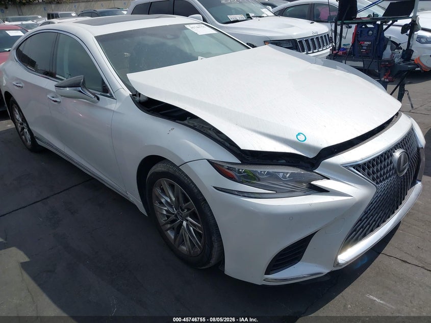 2019 Lexus Ls VIN JTHB51FF9K5008436 IAAI salvage auction — FRONT END, Wait Title, sold $15,950 on 2026-08-19 (photo 1)