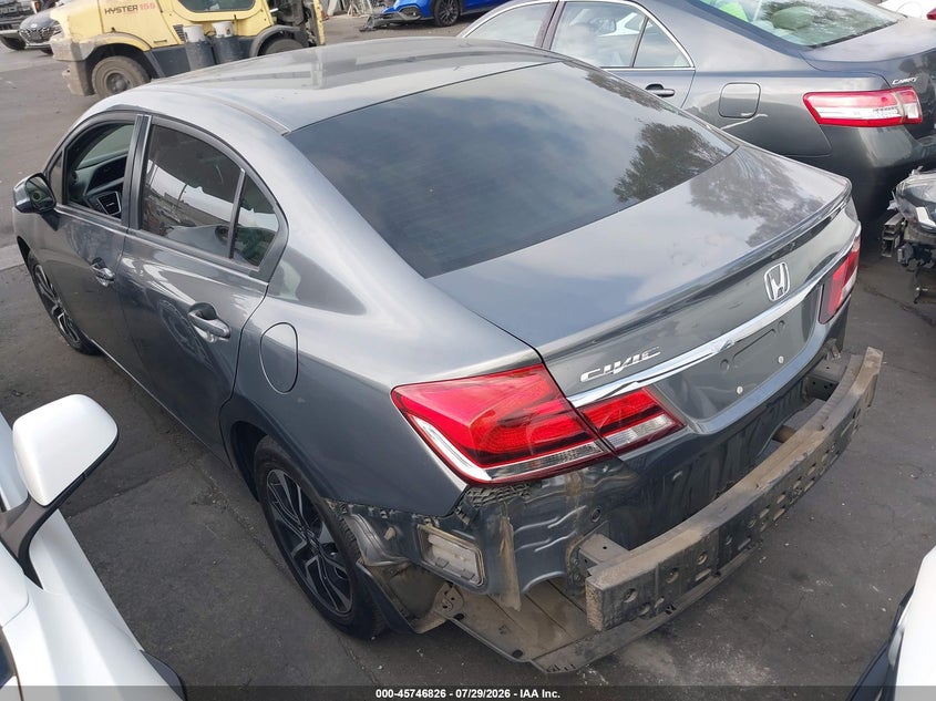 2013 Honda Civic VIN 19XFB2F83DE212529 IAAI salvage auction — SIDE, Salvage Certificate (California), sold $2,350 on 2026-08-01 (photo 3)