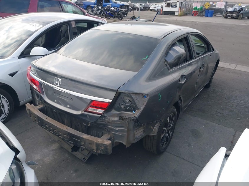 2013 Honda Civic VIN 19XFB2F83DE212529 IAAI salvage auction — SIDE, Salvage Certificate (California), sold $2,350 on 2026-08-01 (photo 4)