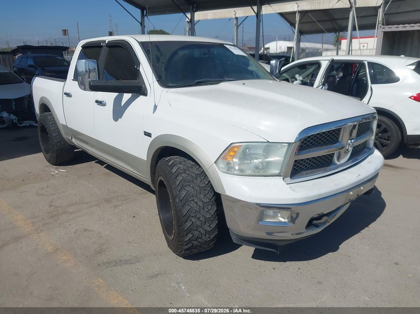 2010 Dodge Ram VIN 1D7RB1CT1AS213385 IAAI salvage auction — FRONT END, Salvage (California), sold $2,850 on 2026-08-19 (photo 1)