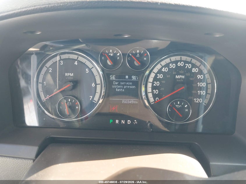 2010 Dodge Ram VIN 1D7RB1CT1AS213385 IAAI salvage auction — FRONT END, Salvage (California), sold $2,850 on 2026-08-19 (photo 7)