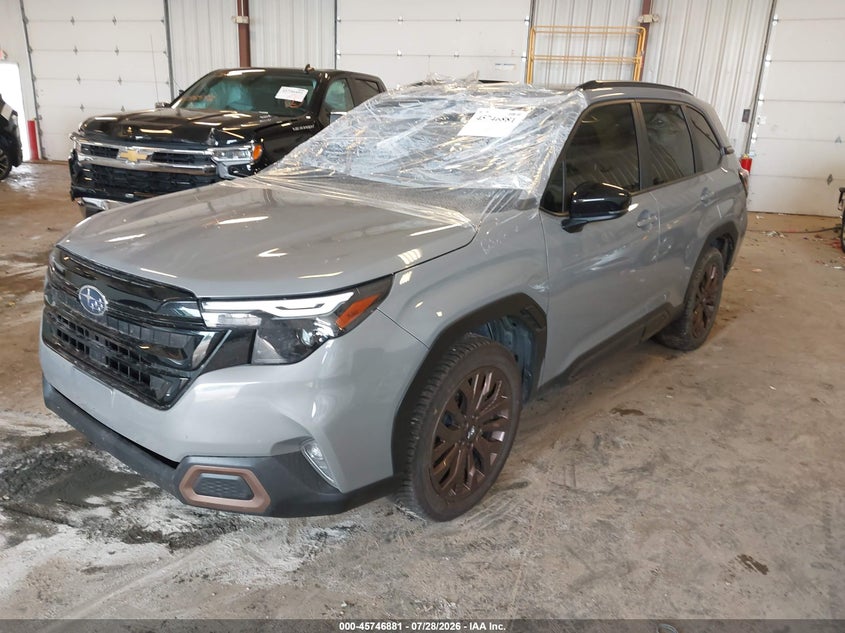 2025 Subaru Forester VIN JF2SLDHC2SH463365 IAAI salvage auction — STORM DAMAGE, Wait Title, sold $11,150 on 2026-09-01 (photo 2)