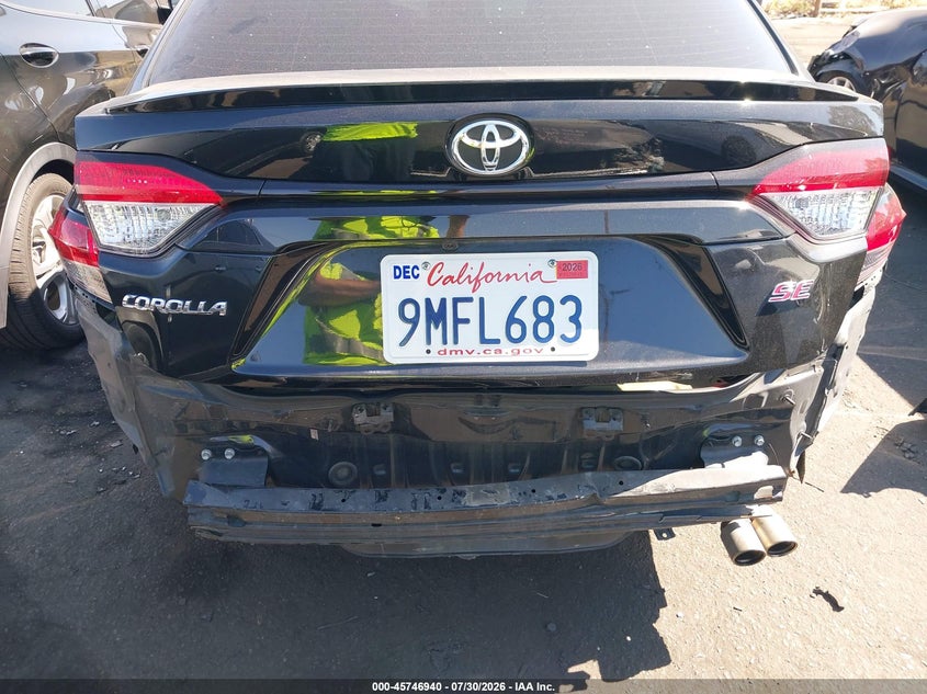 2021 Toyota Corolla VIN 5YFS4MCE4MP067613 IAAI salvage auction — REAR END, Wait Title, sold $4,750 on 2026-08-30 (photo 6)