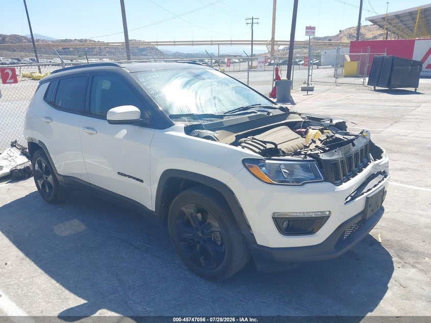 2020 Jeep Compass VIN 3C4NJCBB7LT257389 IAAI salvage auction — FRONT & REAR, Wait Title, sold $4,150 on 2026-09-03 (photo 1)