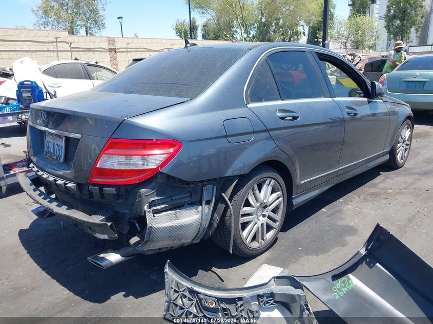 2008 Mercedes-benz C class VIN WDDGF54XX8R026975 IAAI salvage auction — FRONT & REAR, Salvage Certificate (California), sold $725 on 2026-08-24 (photo 4)