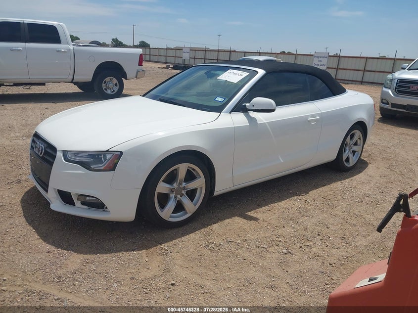 2013 Audi A5 VIN WAUAFAFH2DN018348 IAAI salvage auction — NORMAL WEAR, Original (Texas), sold $1,650 on 2026-08-19 (photo 2)