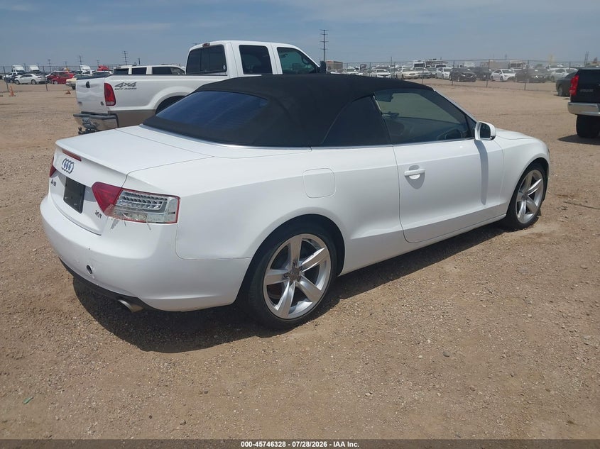 2013 Audi A5 VIN WAUAFAFH2DN018348 IAAI salvage auction — NORMAL WEAR, Original (Texas), sold $1,650 on 2026-08-19 (photo 4)