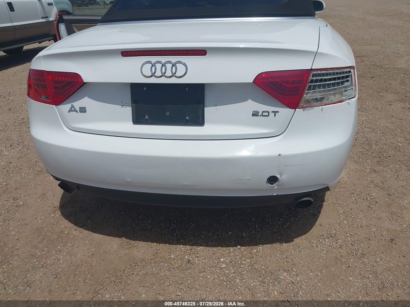 2013 Audi A5 VIN WAUAFAFH2DN018348 IAAI salvage auction — NORMAL WEAR, Original (Texas), sold $1,650 on 2026-08-19 (photo 6)