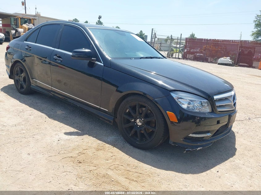 2011 Mercedes-benz C class VIN WDDGF8BBXBF643231 IAAI salvage auction — NORMAL WEAR, Original (Texas), sold $400 on 2026-08-06 (photo 1)