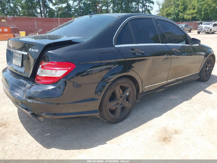 2011 Mercedes-benz C class VIN WDDGF8BBXBF643231 IAAI salvage auction — NORMAL WEAR, Original (Texas), sold $400 on 2026-08-06 (photo 4)