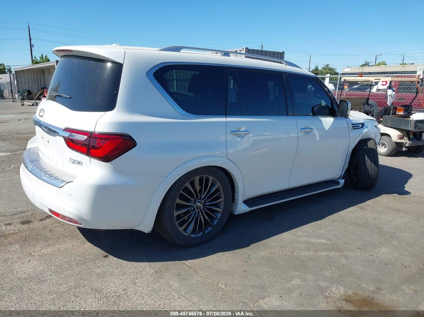 2023 Infiniti Qx80 VIN JN8AZ2BE9P9303402 IAAI salvage auction — FRONT END, Salvage Title, sold $22,600 on 2026-08-12 (photo 4)