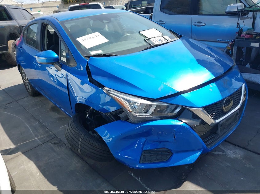 2020 Nissan Versa VIN 3N1CN8EV1LL800088 IAAI salvage auction — RIGHT FRONT, Wait Title, sold $3,450 on 2026-08-31 (photo 1)