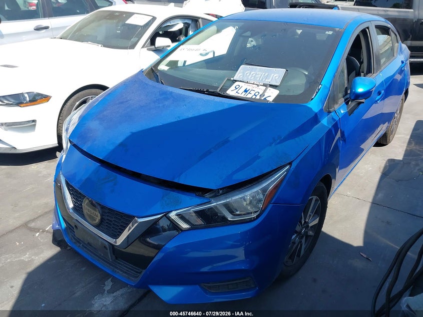 2020 Nissan Versa VIN 3N1CN8EV1LL800088 IAAI salvage auction — RIGHT FRONT, Wait Title, sold $3,450 on 2026-08-31 (photo 2)