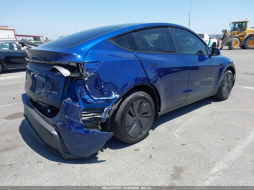 2026 Tesla Model y VIN 7SAYGDEE3TF455184 IAAI salvage auction — RIGHT REAR, Wait Title, sold $27,500 on 2026-09-10 (photo 4)