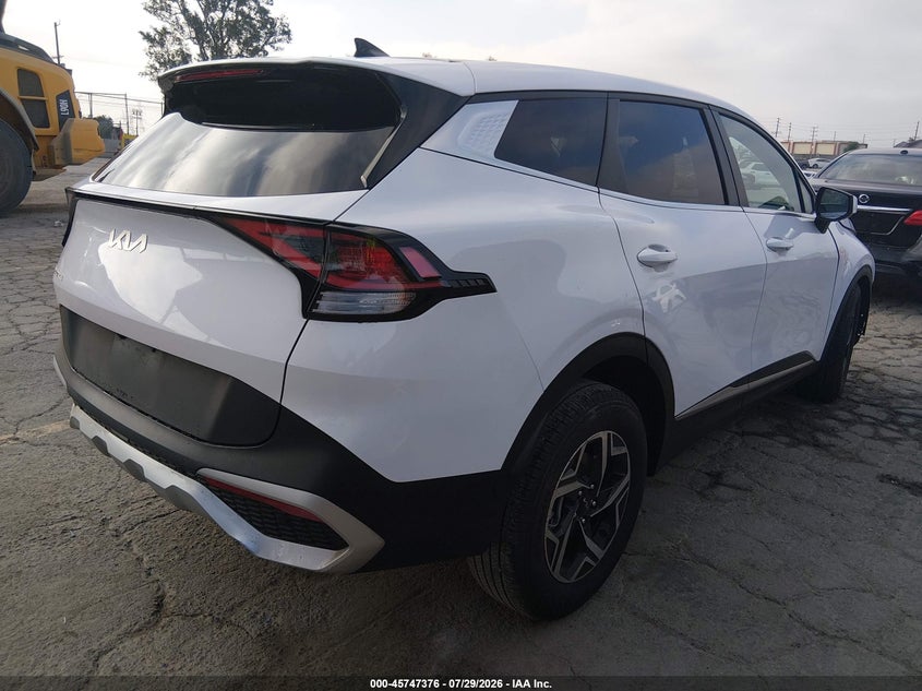2025 Kia Sportage VIN 5XYK23DF2SG324678 IAAI salvage auction — LEFT FRONT, Salvage (California), sold $4,200 on 2026-08-24 (photo 4)