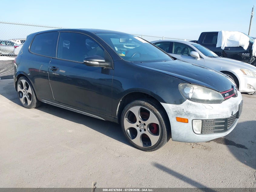 2012 Volkswagen Gti VIN WVWEV7AJ0CW023285 IAAI salvage auction — NORMAL WEAR, Clear (Texas), sold $625 on 2026-08-13 (photo 1)
