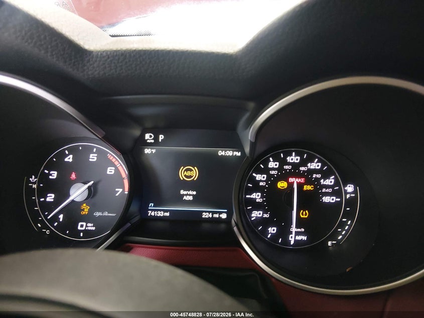 2021 Alfa romeo Stelvio VIN ZASPAJAN8M7C98619 IAAI salvage auction — REAR END, Salvage Title, sold $5,600 on 2026-08-09 (photo 7)