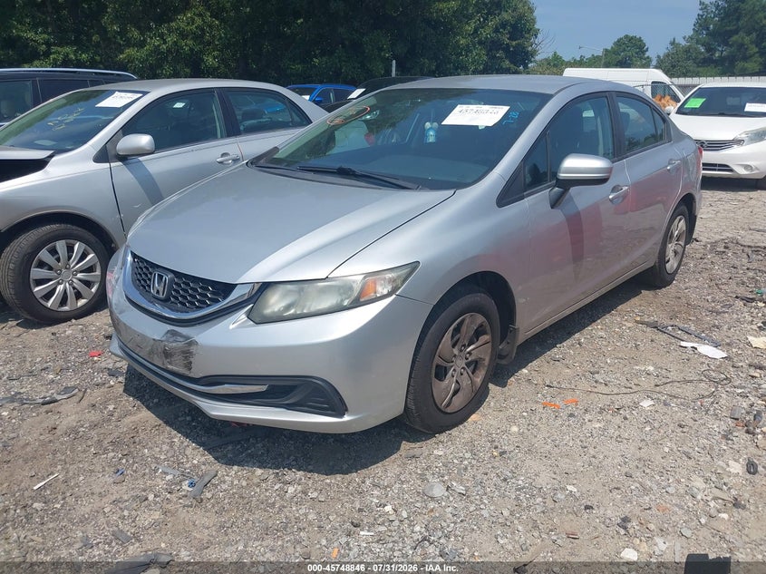 2014 Honda Civic VIN 19XFB2F50EE047367 IAAI salvage auction — FRONT END, Wait Title, sold $2,400 on 2026-09-30 (photo 2)