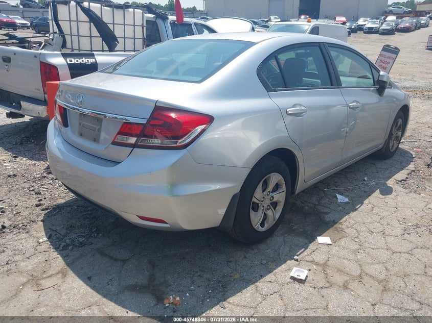 2014 Honda Civic VIN 19XFB2F50EE047367 IAAI salvage auction — FRONT END, Wait Title, sold $2,400 on 2026-09-30 (photo 4)