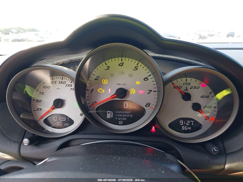 2008 Porsche Cayman VIN WP0AB29808U781738 IAAI salvage auction — FRONT END, Rebuildable (Florida), sold $6,500 on 2026-08-08 (photo 7)