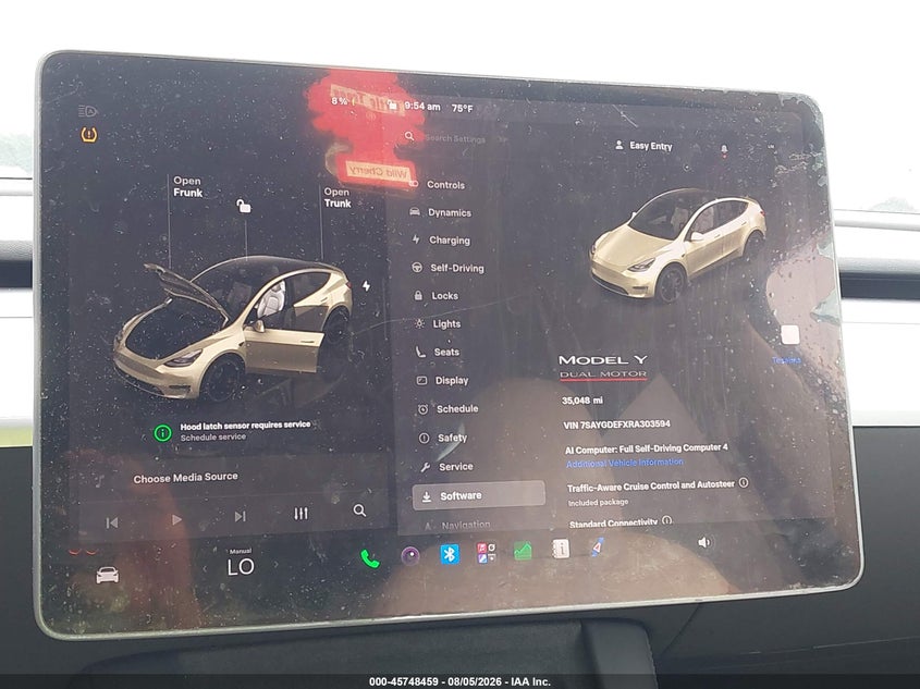 2024 Tesla Model y VIN 7SAYGDEFXRA303594 IAAI salvage auction — SIDE, Salvage (North Carolina), sold $16,500 on 2026-08-30 (photo 7)