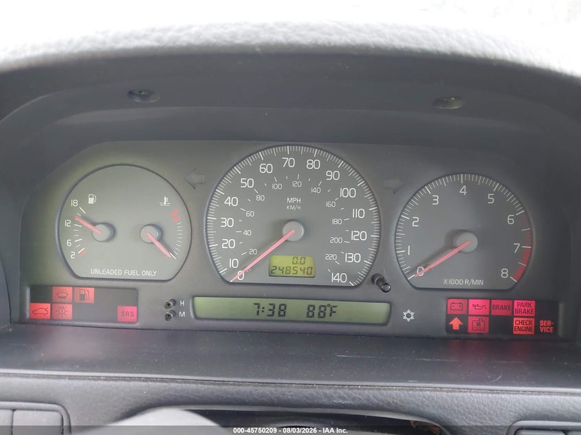1998 Volvo V70 VIN YV1LW5577W3474902 IAAI salvage auction — NORMAL WEAR, Clear (Virginia), sold $200 on 2026-08-11 (photo 7)