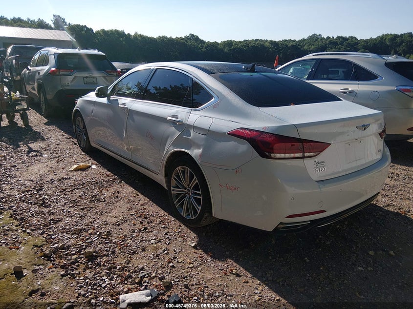 2018 Genesis G80 VIN KMHGN4JE6JU236000 IAAI salvage auction — SIDE, Clear (Wisconsin), sold $7,200 on 2026-08-12 (photo 3)