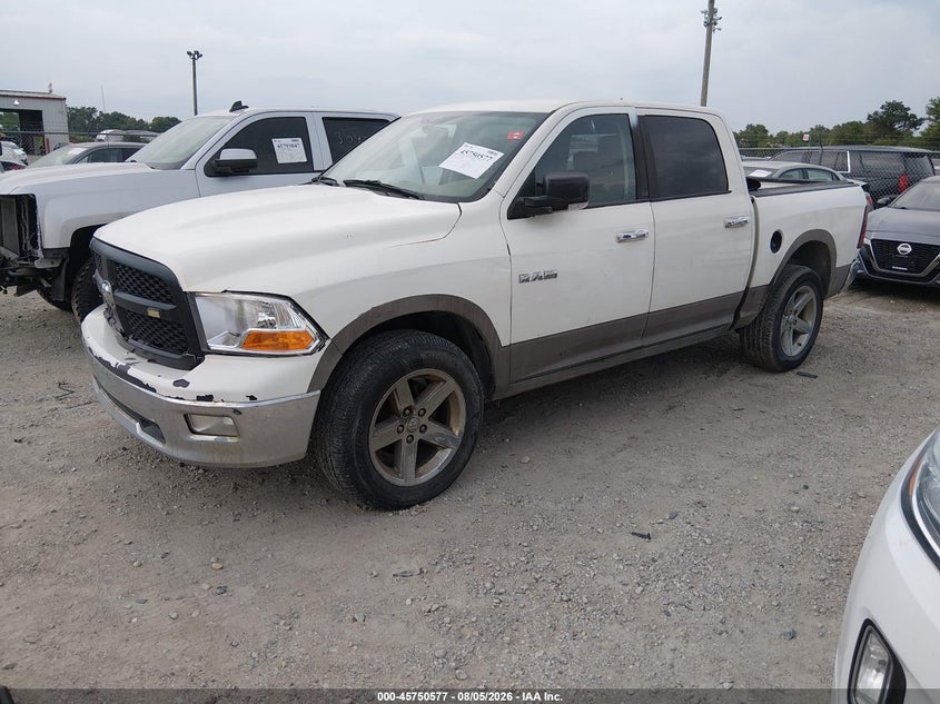 2009 Dodge Ram 1500 VIN 1D3HV13TX9S805612 IAAI salvage auction — FRONT & REAR, Clear (Illinois), sold $625 on 2026-09-10 (photo 2)