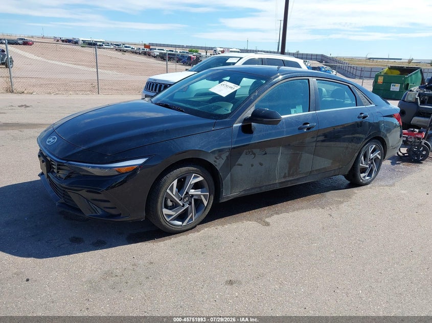 2025 Hyundai Elantra VIN KMHLN4DJ2SU171848 IAAI salvage auction — RIGHT SIDE, Salvage Title, sold $15,600 on 2026-08-22 (photo 2)