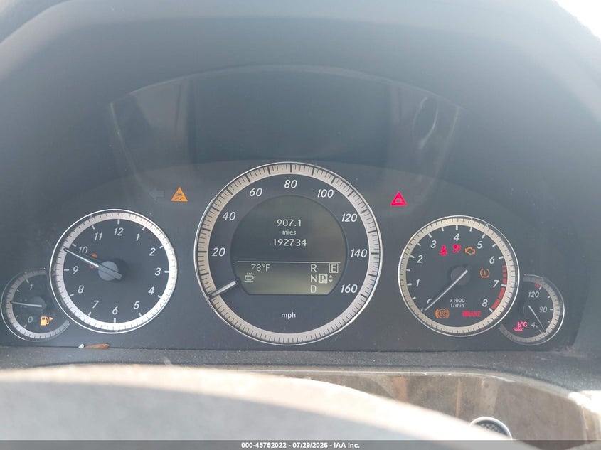 2011 Mercedes-benz E-class VIN WDDHF8HBXBA433964 IAAI salvage auction — NORMAL WEAR, Clear (Pennsylvania), sold $900 on 2026-08-07 (photo 7)