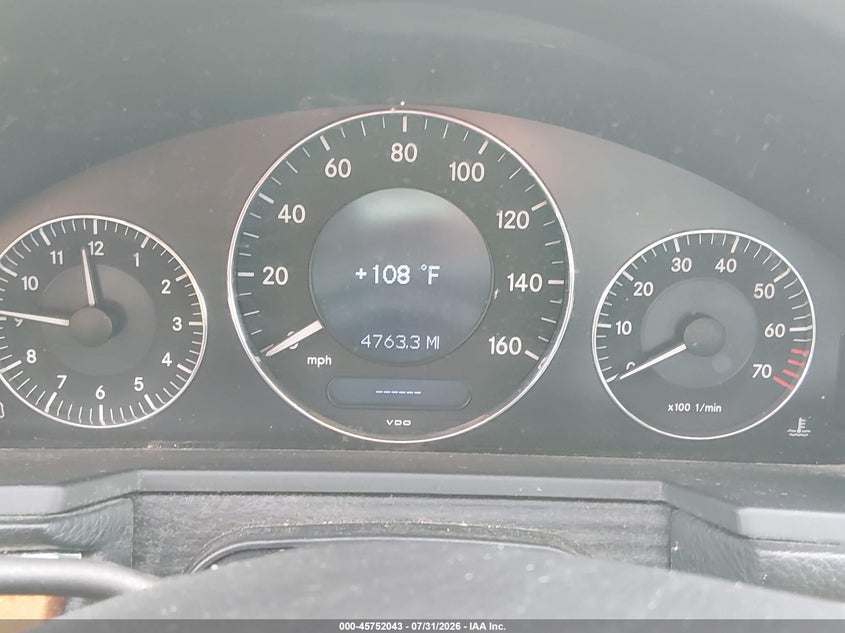 2009 Mercedes-benz E-class VIN WDBUF87X09B376523 IAAI salvage auction — NORMAL WEAR, Clear (Tennessee), sold $525 on 2026-08-13 (photo 7)