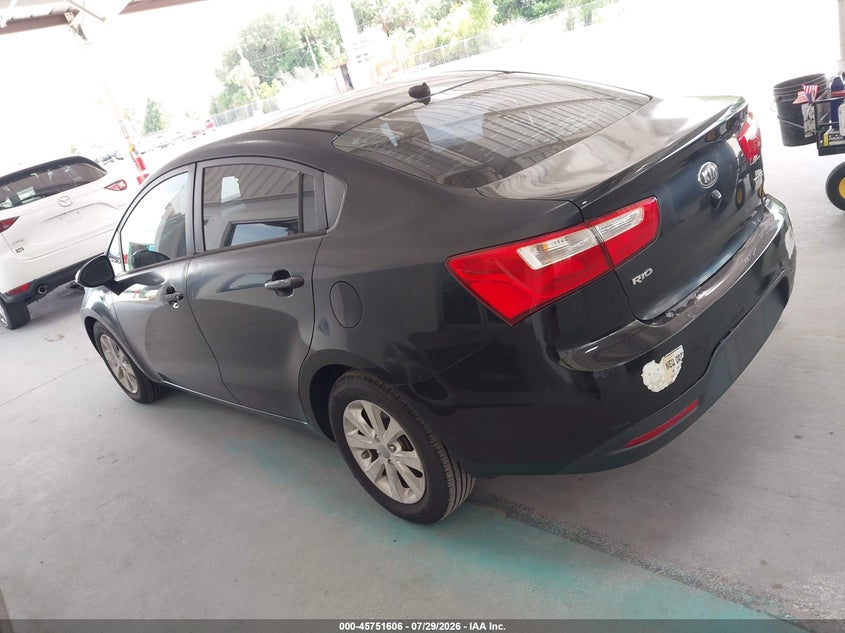 2014 Kia Rio VIN KNADN4A34E6349022 IAAI salvage auction — NORMAL WEAR, Clear (Florida), sold $700 on 2026-08-02 (photo 3)