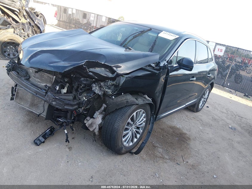2016 Lincoln Mkx VIN 2LMTJ6KR2GBL76572 IAAI salvage auction — FRONT END, Wait Title, sold $650 on 2026-09-22 (photo 2)
