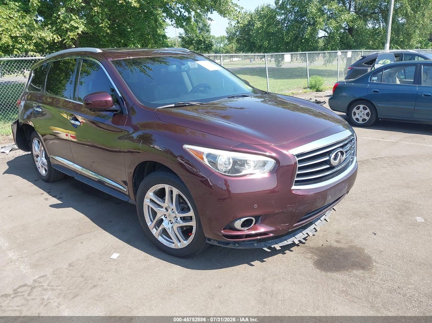 2013 Infiniti Jx VIN 5N1AL0MM1DC302079 IAAI salvage auction — RIGHT REAR, Salvage Title, sold $325 on 2026-09-09 (photo 1)