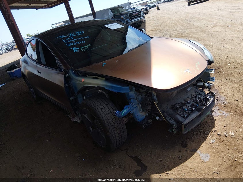 2022 Tesla Model 3 VIN 5YJ3E1EA5NF296910 — IAAI salvage auction photo